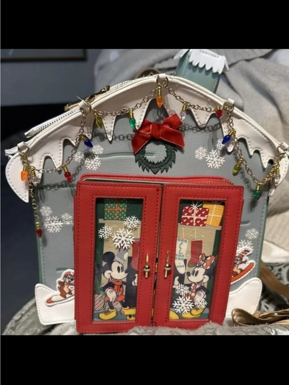 Mickey Mouse & Friends Ski House backpack.